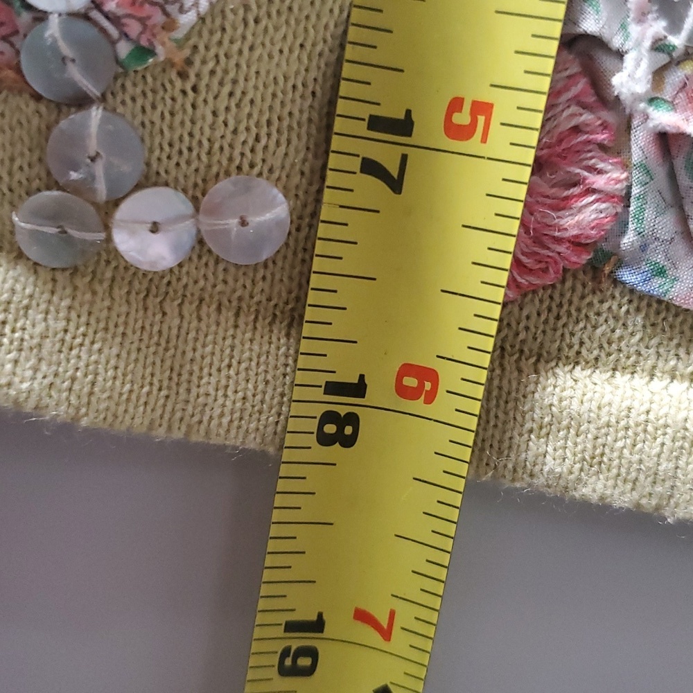 J.Jill Lightweight Throw On Sweater Cotton Linen Quilted Embroidery Size MP BoHo - Picture 14 of 14